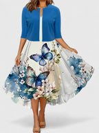 Elegant midi dress for work and special occasions – Dress for women