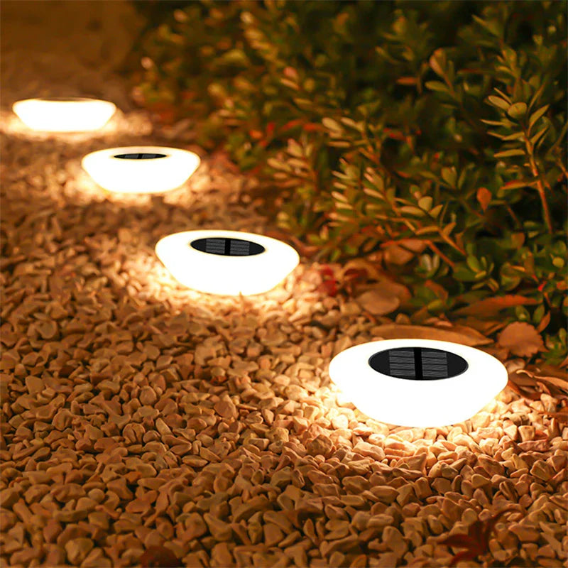 360° Ground Lighting for Garden and Pathways – Solar Ground Lights with 14 LEDs (Set of 4)