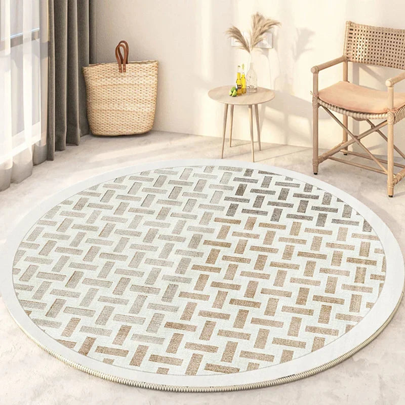 Round rug – carpet for living room, bedroom, and indoor use