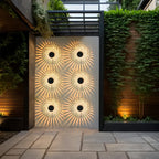 Ambient Outdoor Lighting for Garden and Terrace – Solar Lantern with Decorative Shadow Pattern