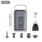 Portable Inflation for Camping and Travel – USB-C Electric Air Pump with 5 Nozzles