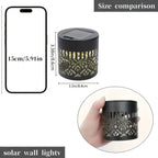 Ambient Outdoor Lighting for Garden and Terrace – Solar Lantern with Decorative Shadow Pattern