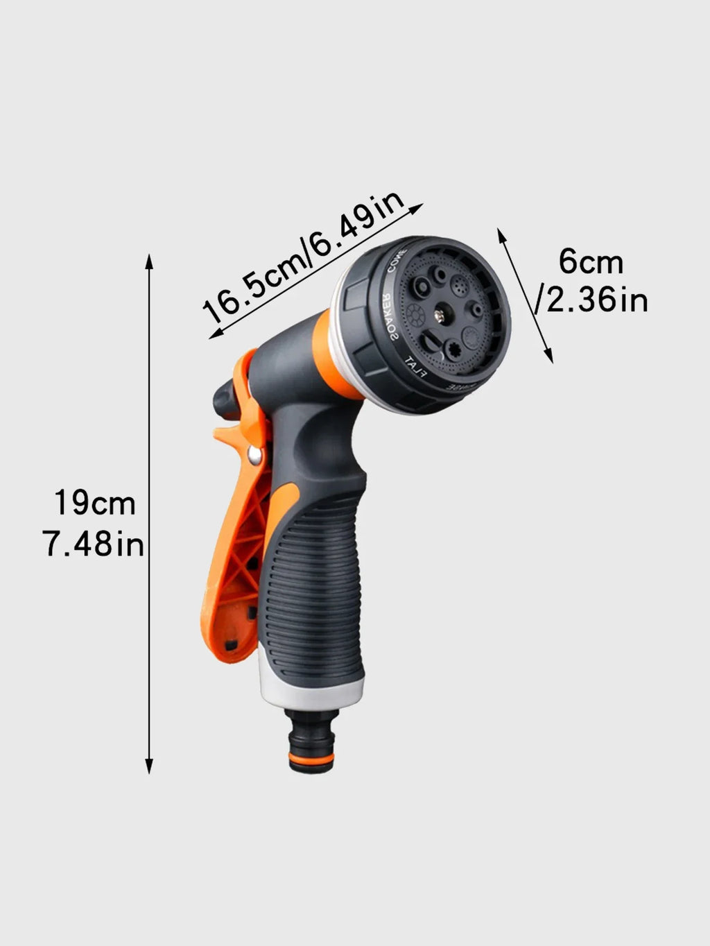 Versatile Watering for Garden and Outdoor Cleaning – Garden Spray Gun with 8 Spray Patterns