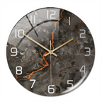 Wall clock with marble pattern for indoor use