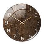 Wall clock with marble pattern for indoor use