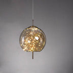 Warm ceiling lighting for living room and dining area – LED pendant lamp in glass in amber or anthracite gray