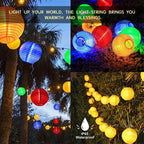 Waterproof Outdoor Lighting for Garden and Patio – Solar Lantern String Lights with LED