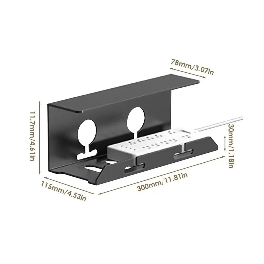 Cable tray for cable management under desk
