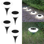 360° Ground Lighting for Garden and Pathways – Solar Ground Lights with 14 LEDs (Set of 4)