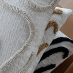 Chenille pyntepude med geometrisk mønster til sofa