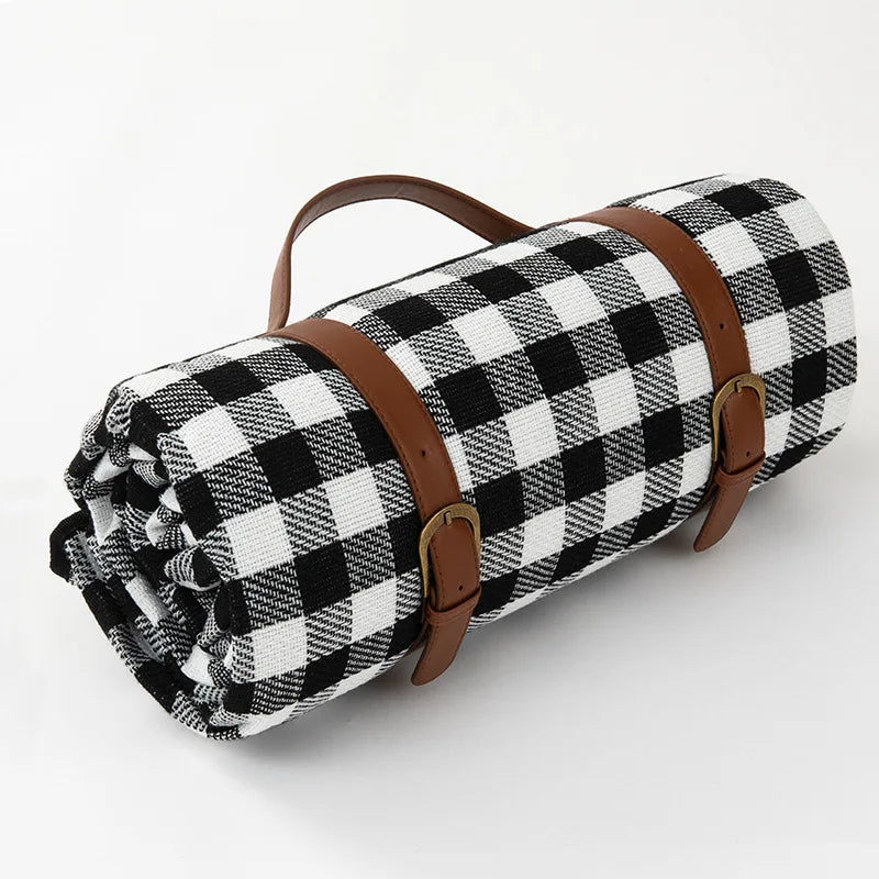 Comfortable Outdoor Relaxation for Picnics and Travel – Waterproof Picnic Blanket with Carrying Strap