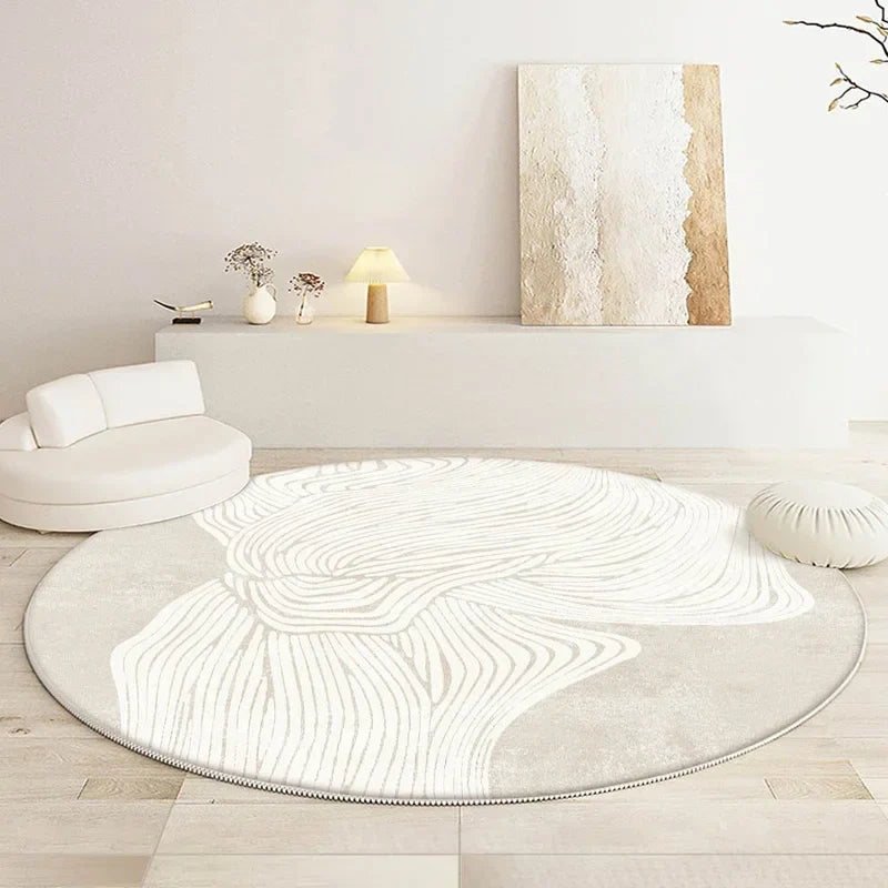 Round rug – carpet for living room, bedroom, and indoor use