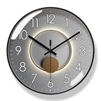 Round wall clock with LED lights for indoor use