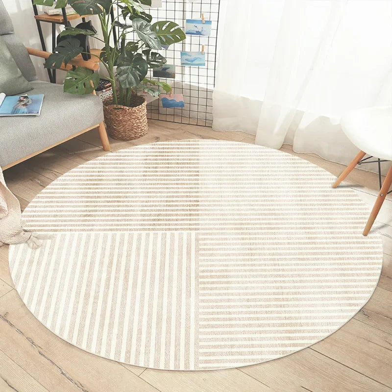 Round rug – carpet for living room, bedroom, and indoor use