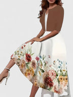 Elegant midi dress for work and special occasions – Dress for women