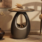 Practical storage for living room and bedroom – Round side table for indoor use