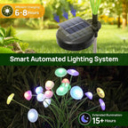 Decorative Garden Lighting for Outdoor Spaces – Solar Mushroom Lights with Swinging Heads (Set of 2)