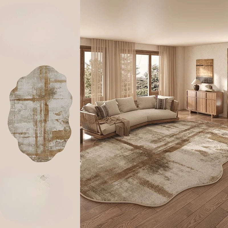 Irregularly shaped soft blanket for indoor use