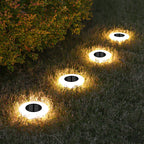 360° Ground Lighting for Garden and Pathways – Solar Ground Lights with 14 LEDs (Set of 4)