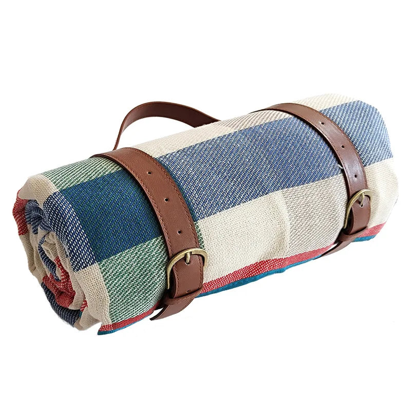 Comfortable Outdoor Relaxation for Picnics and Travel – Waterproof Picnic Blanket with Carrying Strap
