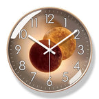 Round wall clock with LED lights for indoor use