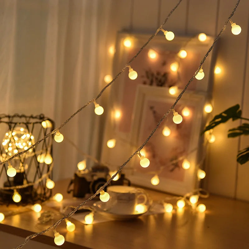 Ambient Outdoor Lighting for Garden and Patio – Solar String Lights with Warm White and Colorful Light