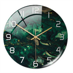 Wall clock with marble pattern for indoor use