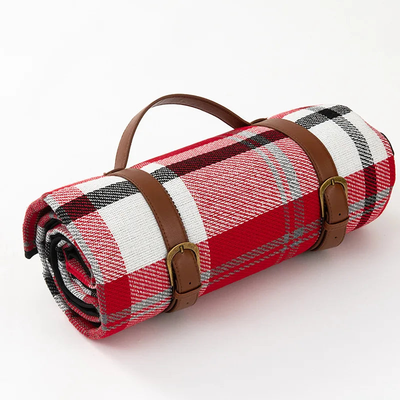 Comfortable Outdoor Relaxation for Picnics and Travel – Waterproof Picnic Blanket with Carrying Strap