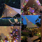 Ambient Outdoor Lighting for Garden and Patio – Solar String Lights with Warm White and Colorful Light