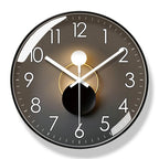 Round wall clock with LED lights for indoor use