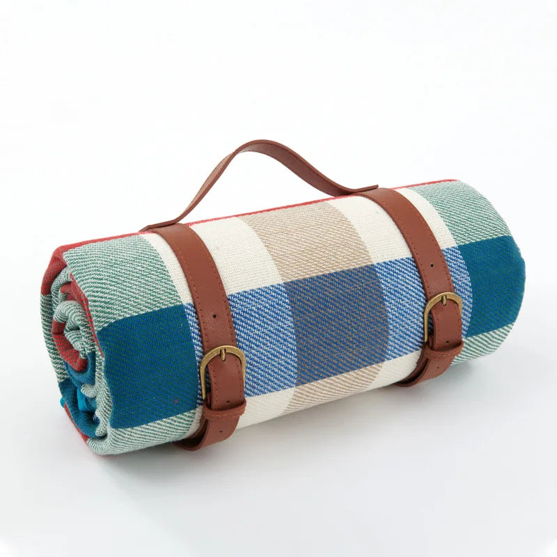 Comfortable Outdoor Relaxation for Picnics and Travel – Waterproof Picnic Blanket with Carrying Strap