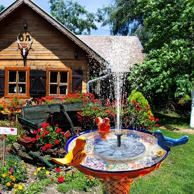 Decorative Water Features for Garden Ponds – Solar Floating Fountain