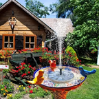 Decorative Water Features for Garden Ponds – Solar Floating Fountain