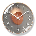 Round wall clock with LED lights for indoor use