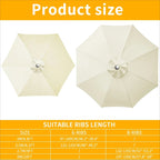 Weather-Resistant Shade for Garden and Patio – Replacement Parasol Cover with Ventilation Opening