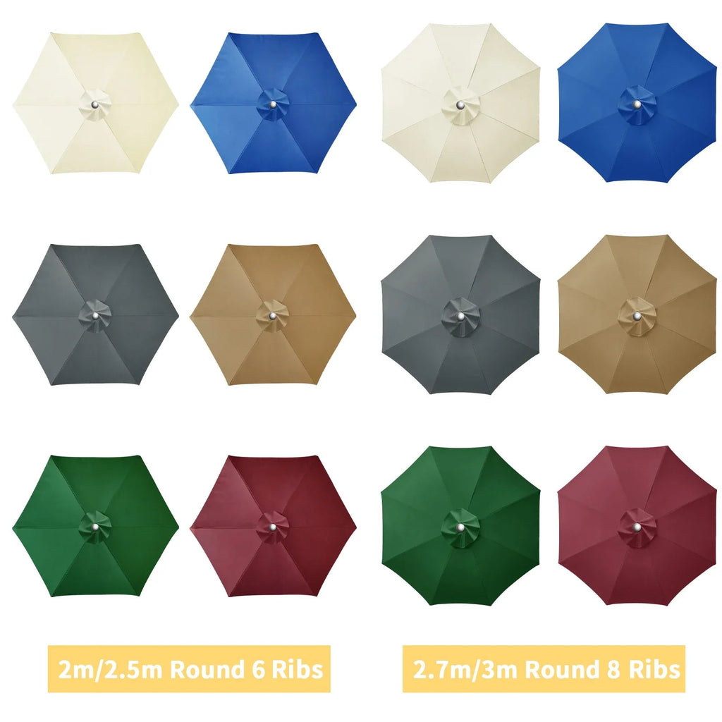 Weather-Resistant Shade for Garden and Patio – Replacement Parasol Cover with Ventilation Opening