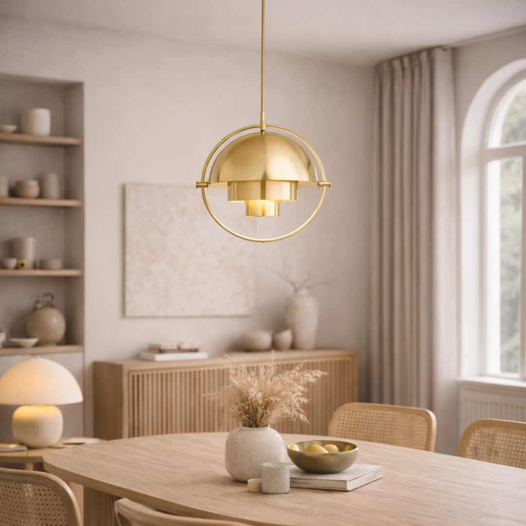 Stilren loftbelysning til stue og spiseområde – Pendellampe i skandinavisk stil