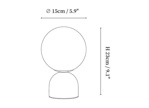 Bordlampe med Lav Tyngdepunkt til Indendørs Brug