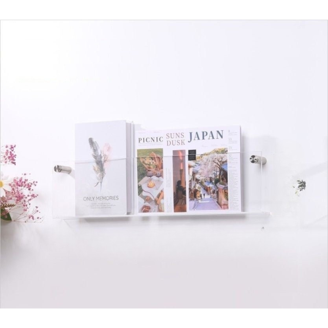Space-saving wall storage for books and documents – Wall-mounted magazine holder