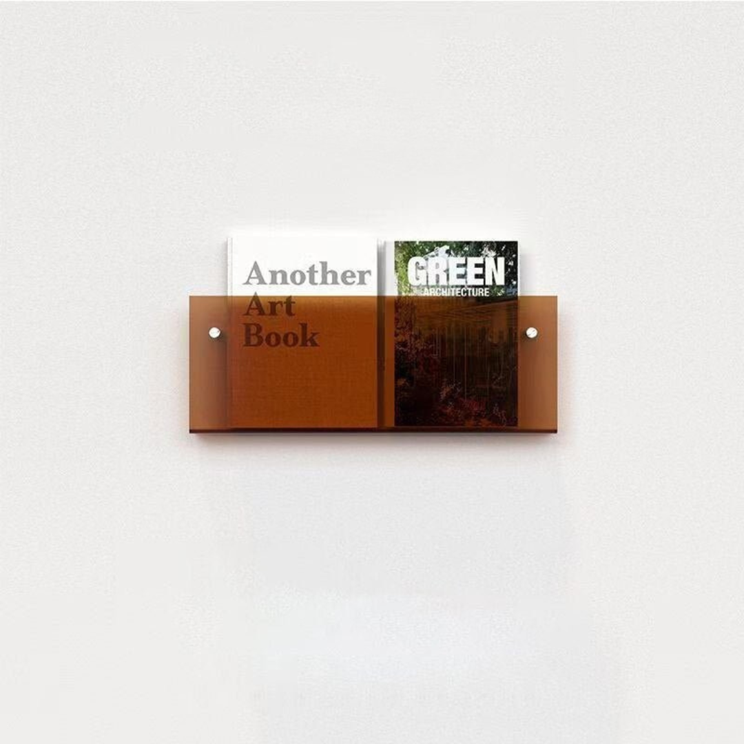 Space-saving wall storage for books and documents – Wall-mounted magazine holder