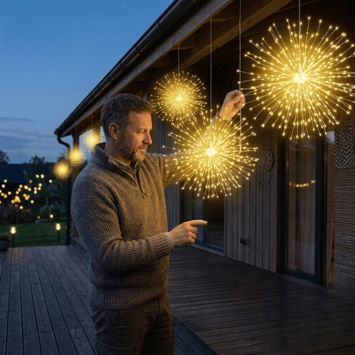 Decorative Outdoor Lighting for Garden and Pathways – Solar Fireworks LED Lights