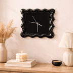 Wall clock shaped like a cookie for indoor use