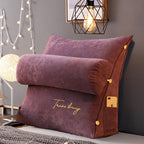 Triangular back support pillow for indoor use