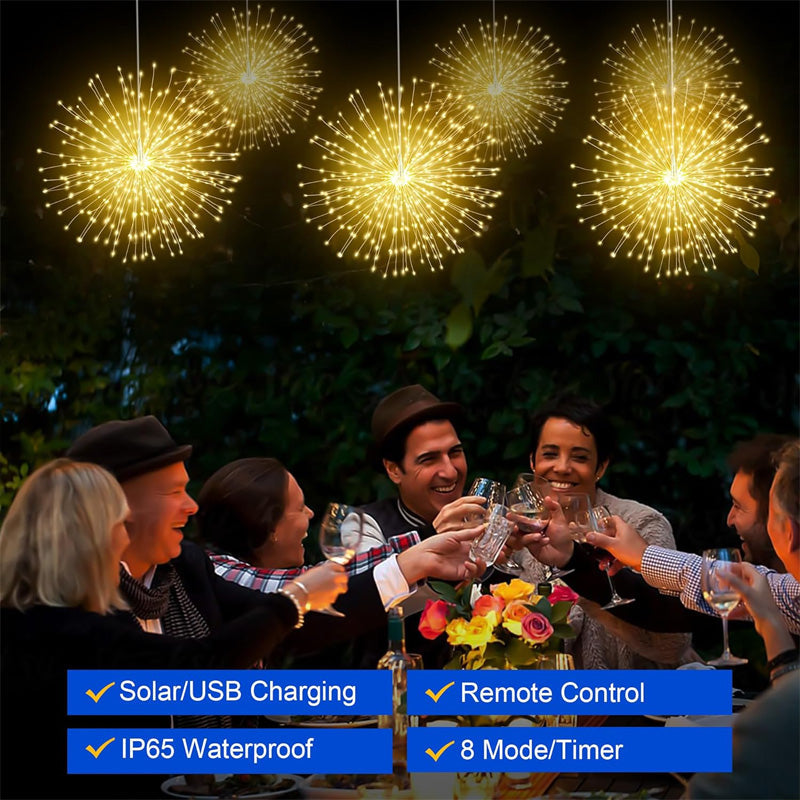Decorative Outdoor Lighting for Garden and Pathways – Solar Fireworks LED Lights