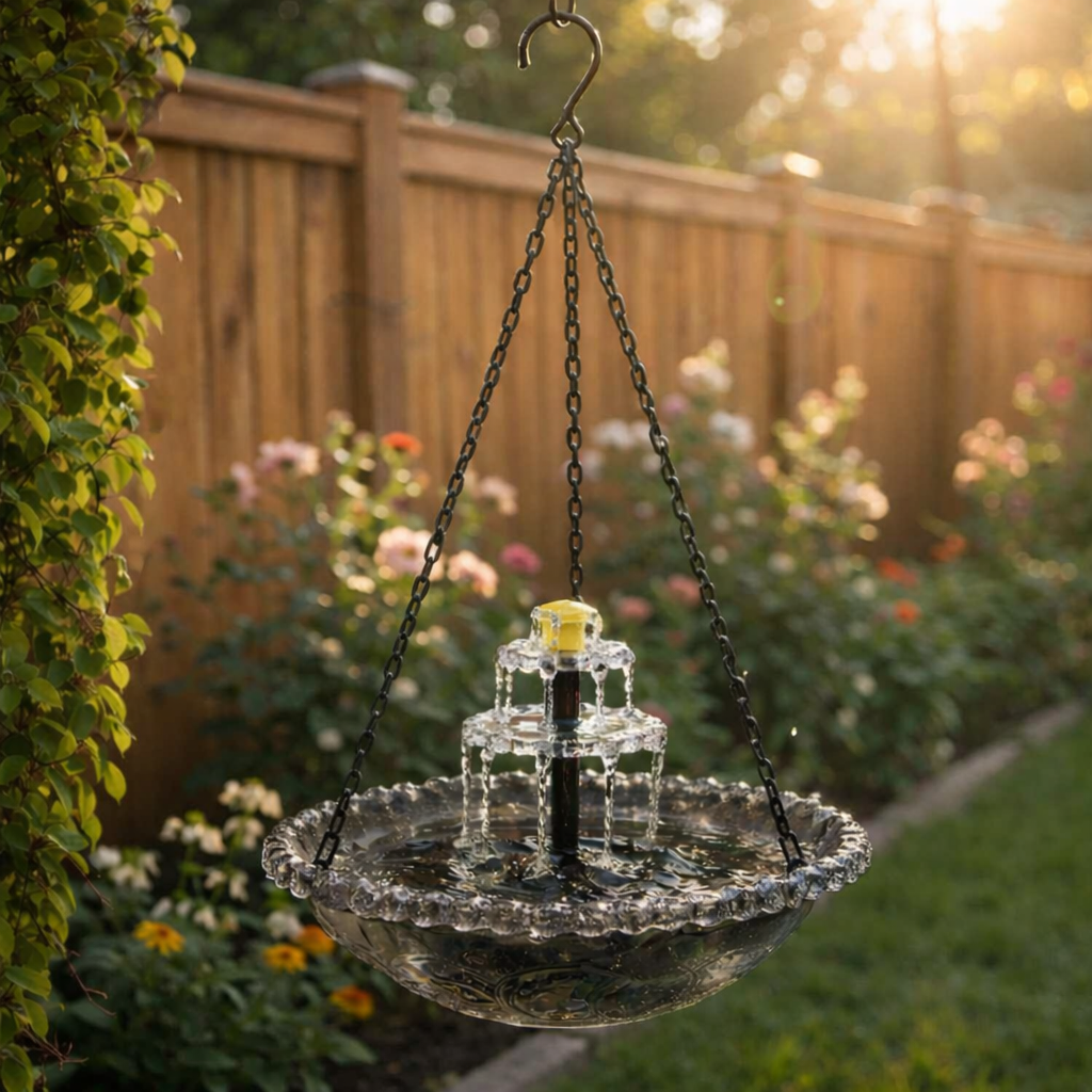 Decorative Bird Bath for Garden Wildlife – Solar Bird Bath with Fountain