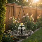 Decorative Bird Bath for Garden Wildlife – Solar Bird Bath with Fountain