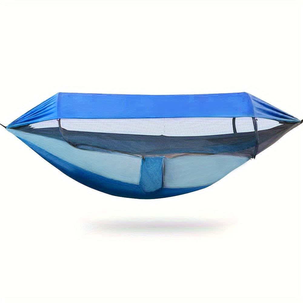 Comfortable Outdoor Relaxation for Camping and Travel – Hammock with Mosquito Net and Sunshade