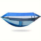 Comfortable Outdoor Relaxation for Camping and Travel – Hammock with Mosquito Net and Sunshade