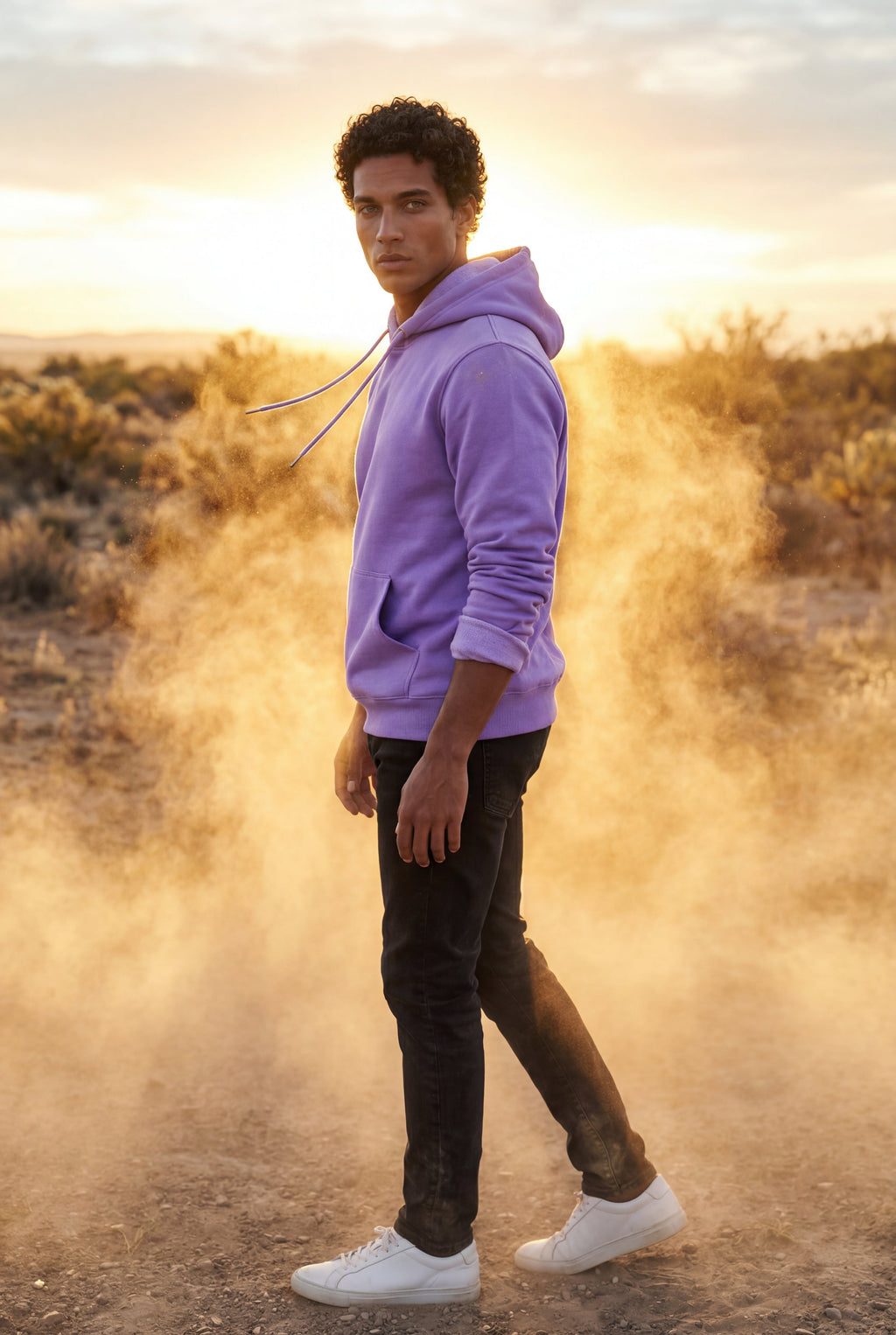 Comfortable hoodie for cold days – Hooded sweatshirt with pocket for men