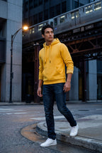 Comfortable hoodie for cold days – Hooded sweatshirt with pocket for men